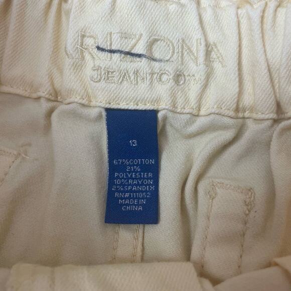 Arizona Paper Bag Waist Button Fly Short Juniors sz 13 - Picture 3 of 4